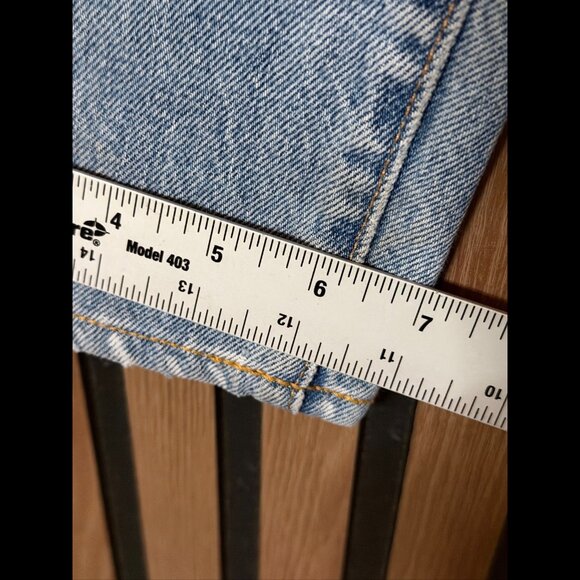 Levis 511 Jeans 32 x 34 Mens Blue White Oak Destroyed Denim 5 Pocket - Picture 6 of 13